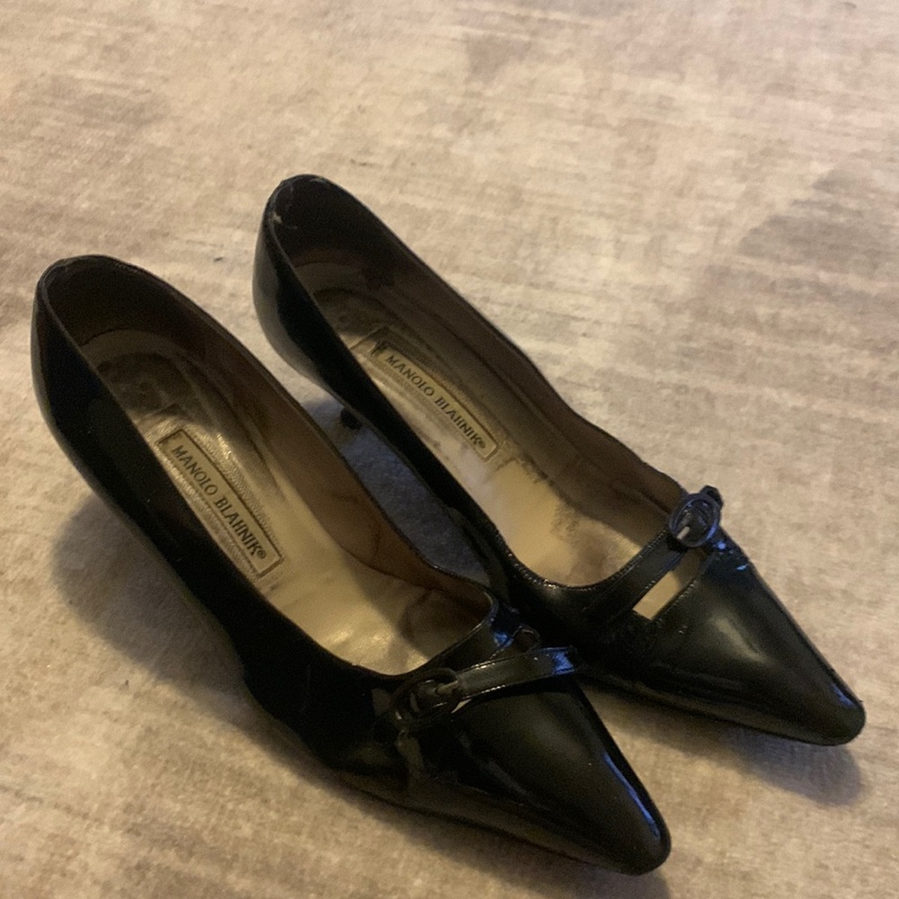 Well-loved Manolo Blahnik kitten heels